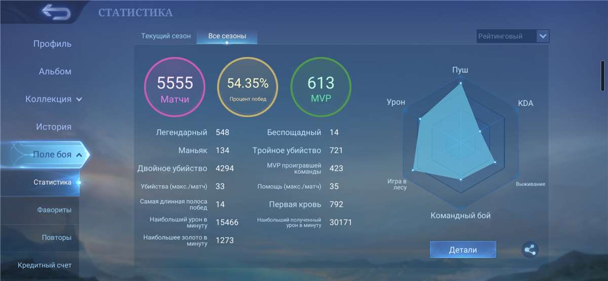продажа аккаунта к игре Mobile Legends